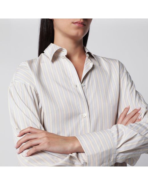 Totême Gray Oversized/Sky Striped Shirt