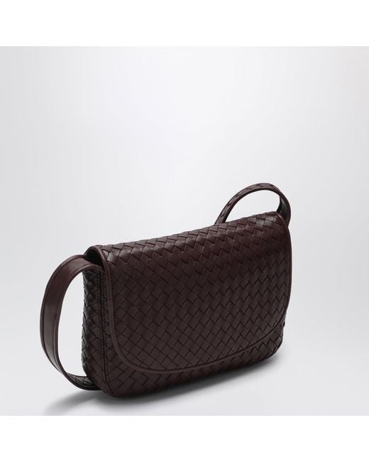 Bottega Veneta Brown Braided Leather Shoulder Bag Mahogany for men