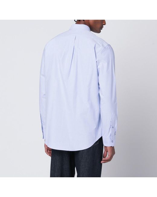 Givenchy Hellblaues Button-Down-Hemd Aus Baumwolle in White für Herren