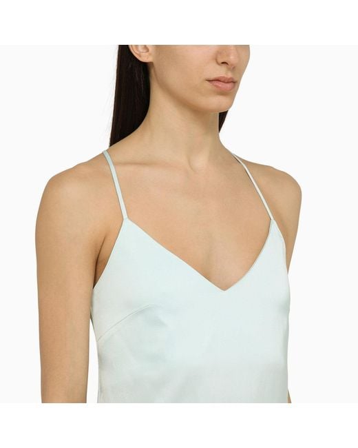 IVY & OAK Green Noel Light Aqua Satin Dress