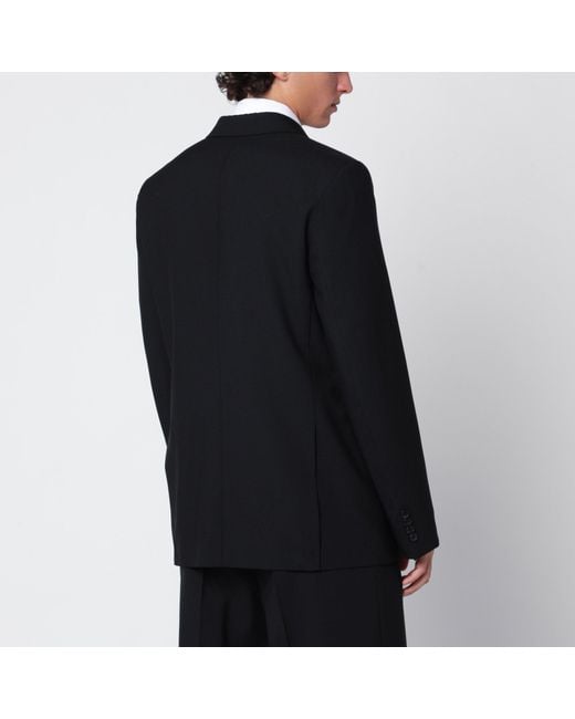 Dries Van Noten Black Double-Breasted Jacket for men