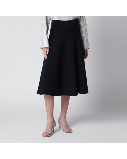 Frankie Shop Black Luglio Midi Knit Skirt