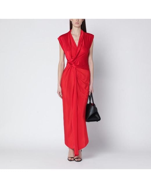 Victoria Beckham Red Woven Dress
