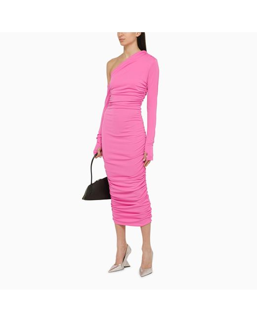ANDAMANE Pink Olimpia Midi Dress