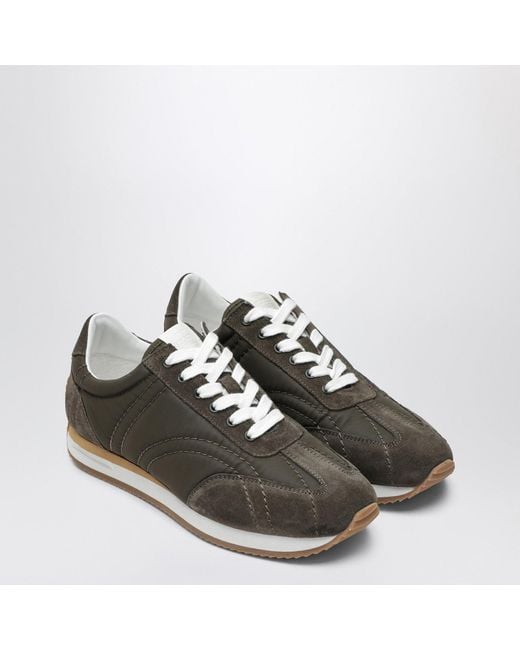 Totême  Black Suede And Fabric Sneakers