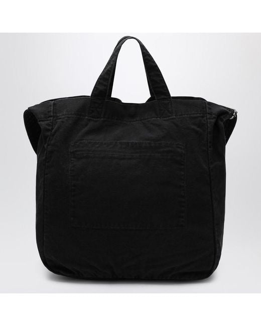 Borsa tote grande in canvas nera con logo di Polo Ralph Lauren in Black da Uomo