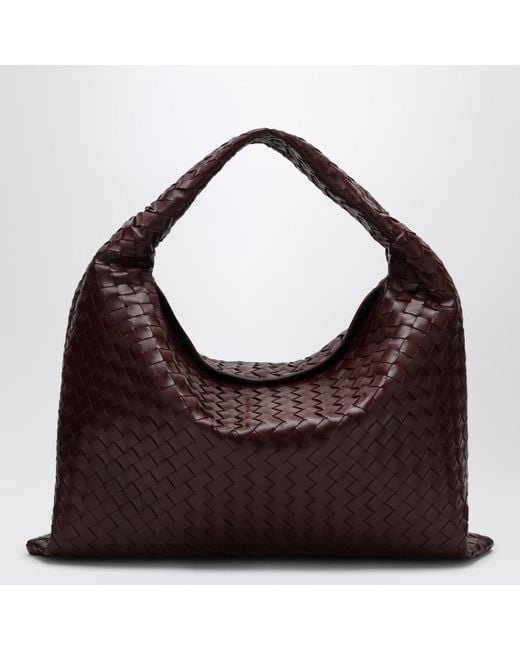 Bottega Veneta Brown Large Shoulder Bag Hop In Barolo Colour