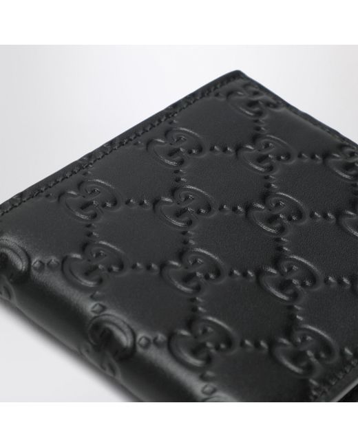 Gucci Black Gg Emblem Bi-Fold Wallet for men