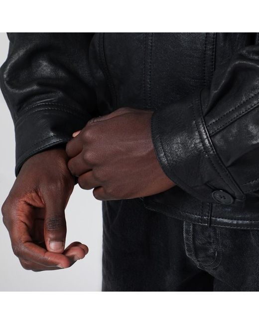 Blouson Bomber Ballon En Cuir Saint Laurent pour homme en coloris Black
