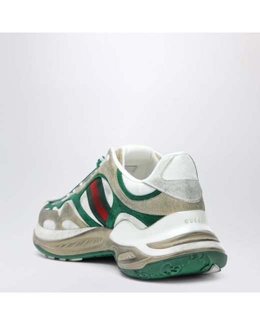 Gucci Green 2.0 Sneakers With Delave Effect for men