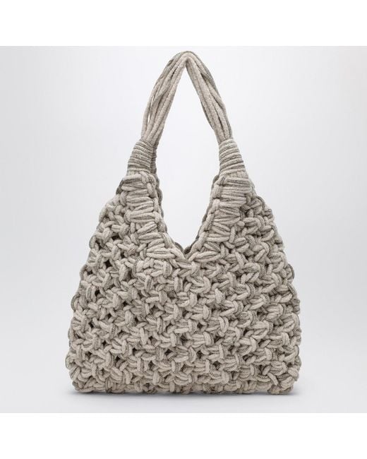 HIBOURAMA Gray Vannifique Crystal Bag
