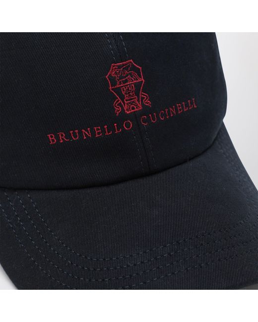 Brunello Cucinelli Blue Baseball Cap for men
