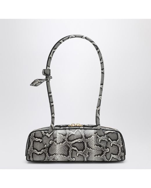 Alaïa Gray Python-print Leather Small Le Teckel Bag