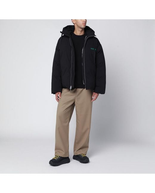 OAMC Black Peacemaker Puffer Jacket With Logo Embroidery for men