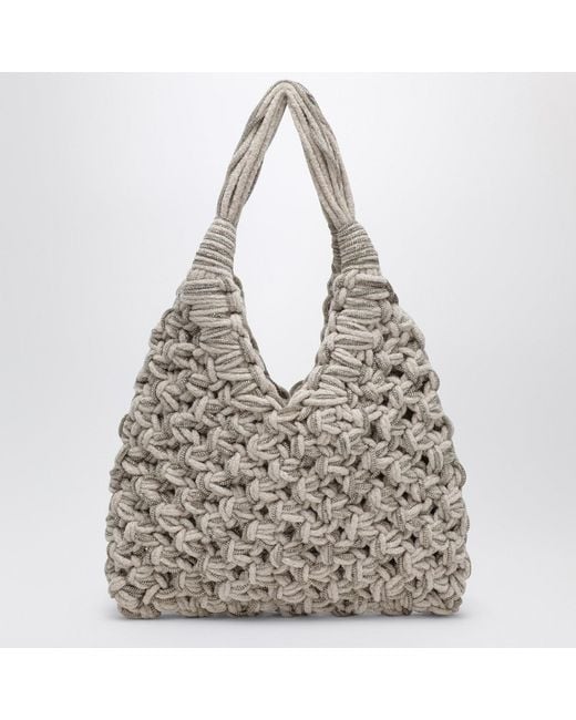 HIBOURAMA Gray Vannifique Crystal Bag