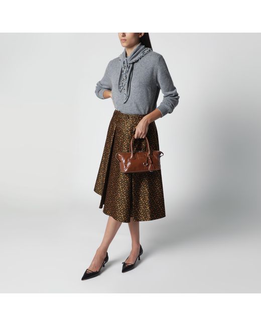 Miu Miu Brown Palissandro Leather Bag