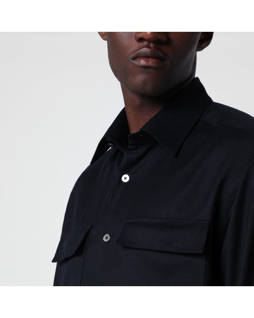 Camicia Blu di Xacus in Black da Uomo