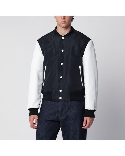 Givenchy Blue Satin Varsity Jacket for men