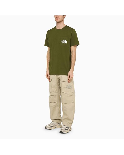 The North Face Green Logo Print T Shirt Forest for men