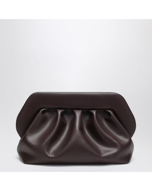 THEMOIRÈ Brown Medium Bios Clutch Ebenholz