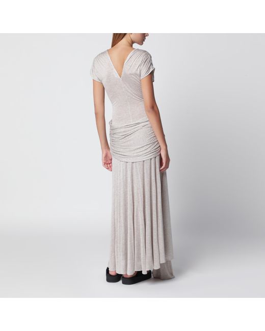 J.W. Anderson White Oat Modal Jersey Knotted Maxi Dress