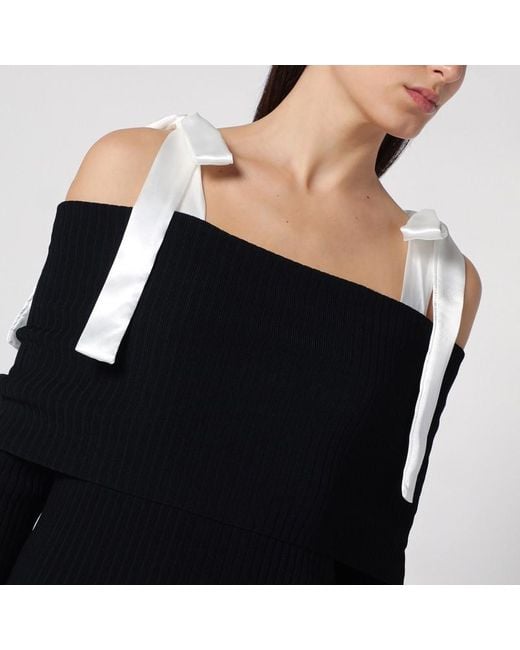 Abito midi con fiocchi di ROTATE BIRGER CHRISTENSEN in Black