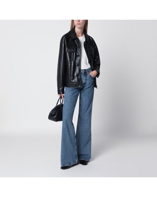 Anine Bing Black Regenerated Leather Jacket