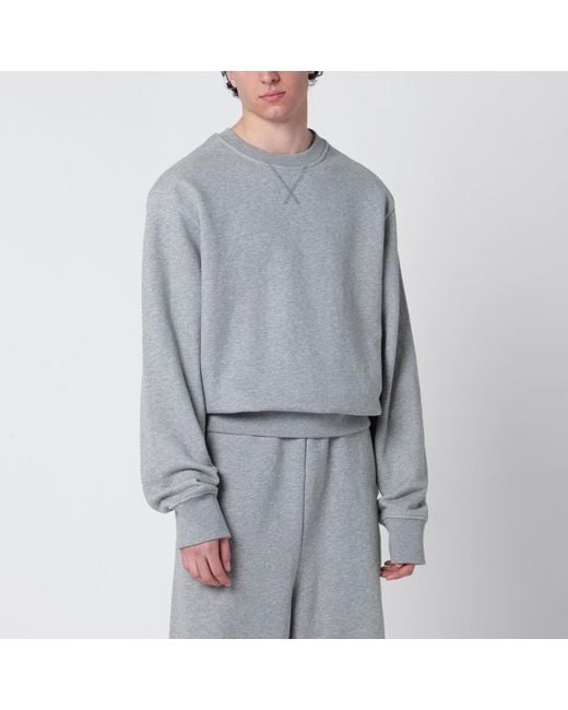 Entire studios Gray Grey Cotton Crewneck Sweatshirt for men
