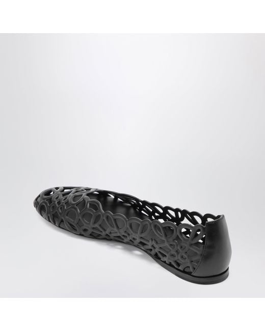 Loewe Black Petal Anagram Ballet Flats