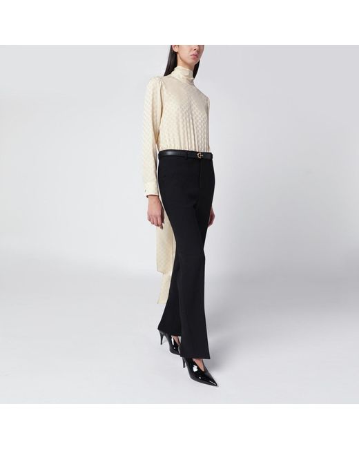 Gucci Black Skinny Wool Trousers