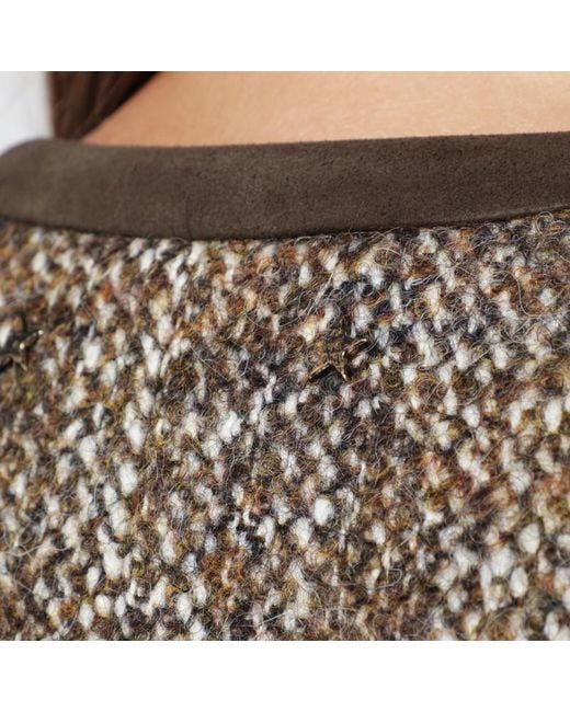 Golden Goose Deluxe Brand Brown Coffee-Colored Wool Tweed Jacket
