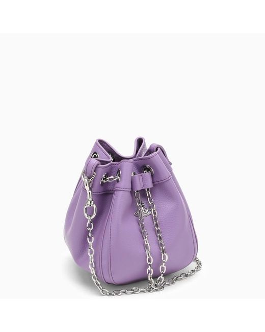 Borsa chrissy small bucket di Vivienne Westwood in Purple