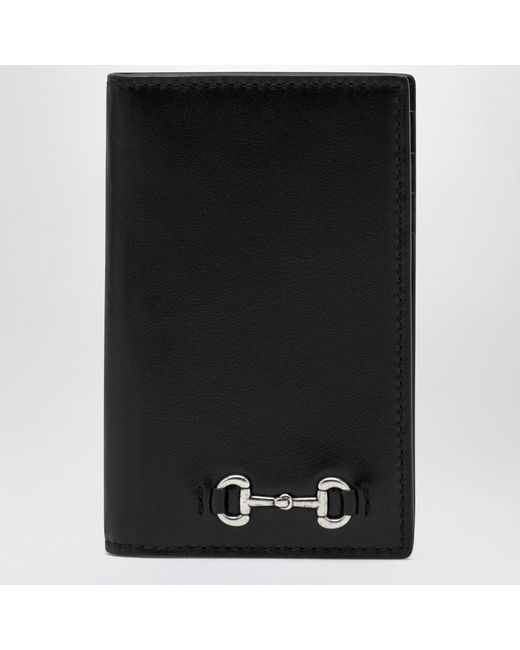 Gucci Black Long Cardholder With Horsebit for men