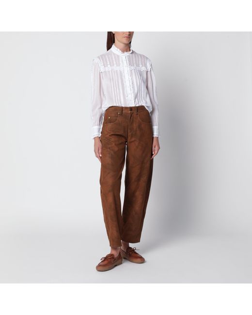 Isabel Marant White Lonzie Cotton Voile Shirt