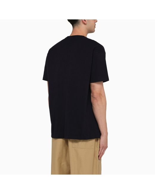 Carhartt Black S/s Chase Dark Navy Cotton T-shirt for men
