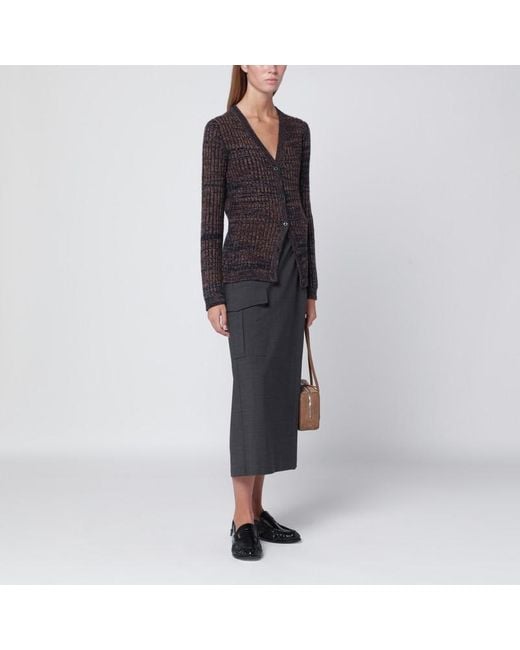 P.A.R.O.S.H. Gray Wool Wrap Skirt