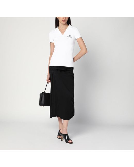 Balenciaga White Short-Sleeve Nano Bb Tank Top