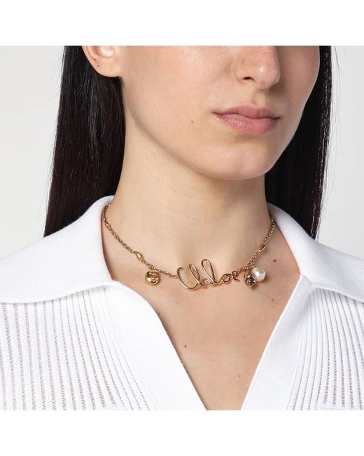Chloé Metallic Ikonische Halskette Mit Muschel-Anhängern