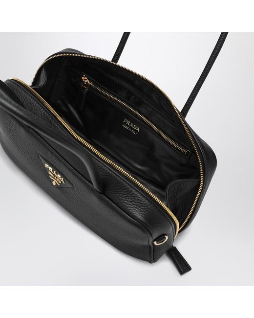 Bauletto misura media in pelle di Prada in Black
