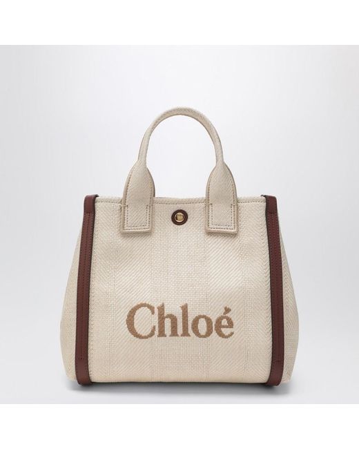 Borsa tote piccola carry color sabbia di Chloé in Natural