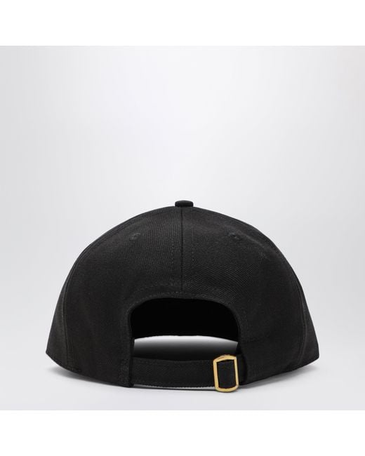 Willy Chavarria Black Baseball Cap With Embroidered Logo for men