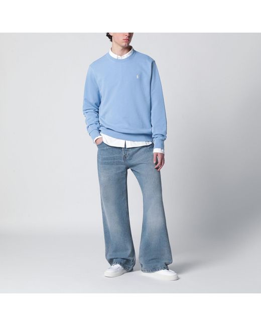 Polo Ralph Lauren Blue Cotton Crew-Neck Sweatshirt for men