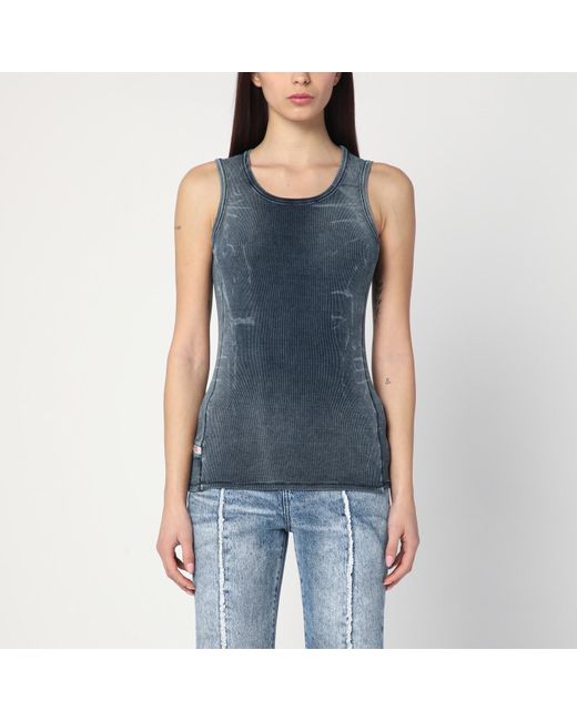 DIESEL Blue Top T-go Washed Effect