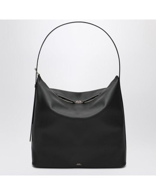 A.P.C. Black Große Vera Tasche Aus Schwarzem Leder