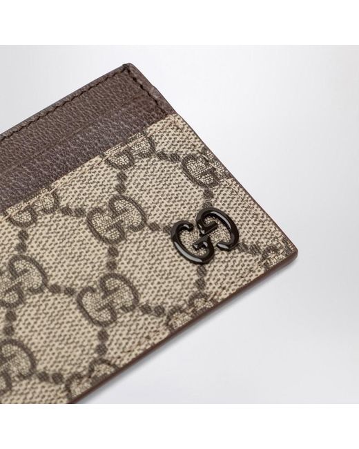 Porte-Cartes En Tissu Gg Supreme/Ébène Gucci pour homme en coloris Metallic