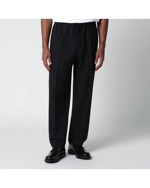 Jil Sander Black Technical Serge Trousers for men