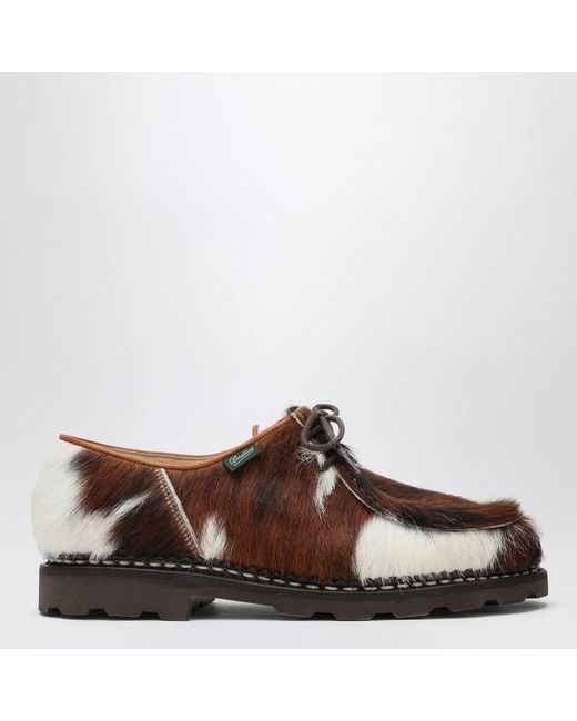 Paraboot Brown Michael Lace-up Shoes In Pony Hair for men