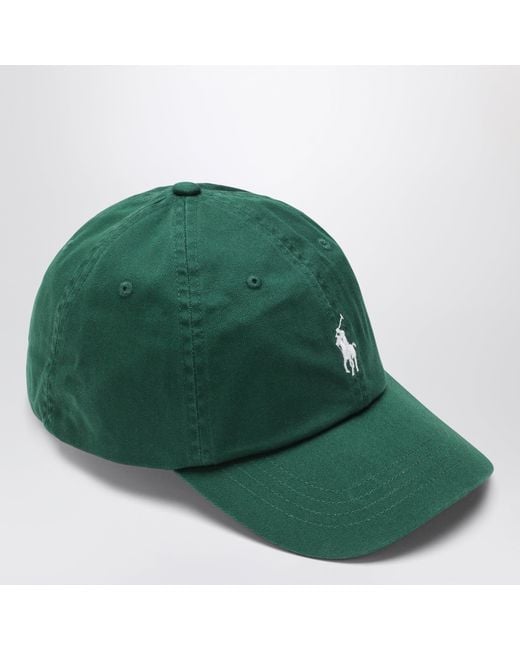 Polo Ralph Lauren Green Baseball Cap With Logo for men