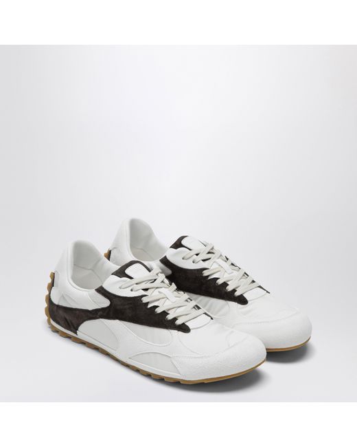 Bottega Veneta White Orbit Flash Espresso Sneakers for men