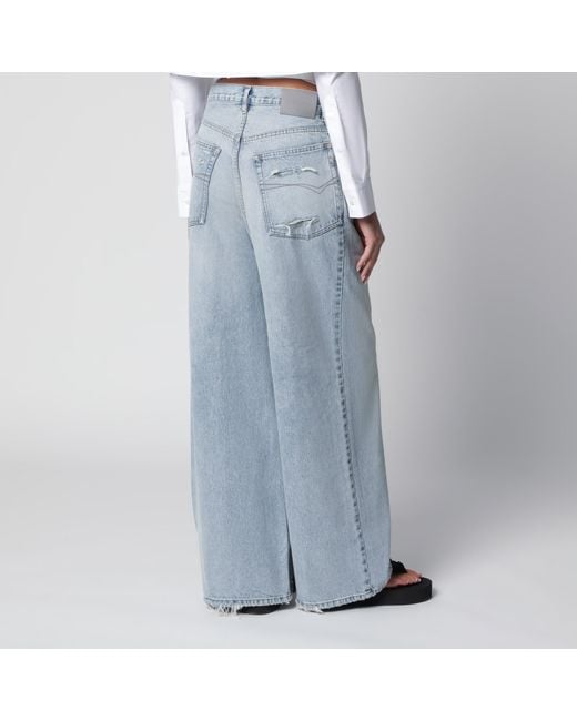 Balenciaga Blue Wide-Leg Light Cotton Jeans